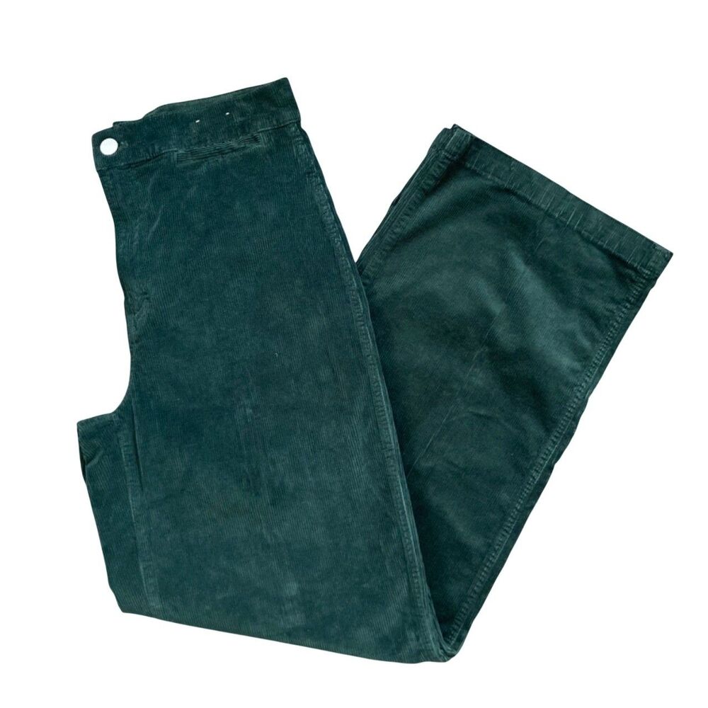 Madewell Emmett Wide Leg Corduroy Pants Forrest Green Women's Size 27